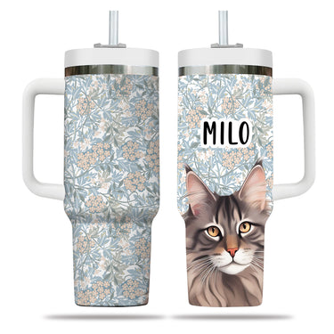Custom Pet Photo Tumbler 40oz With Handle, Watercolor Pet Portrait From Photo Tumbler, Puppies Tumbler with Straw, Dog Lover Tumbler, Favorite Pet Tumbler, Stainless Steel Tumbler, Insulated Tumbler, Pet Photo Gift with Custom Pet Image 20